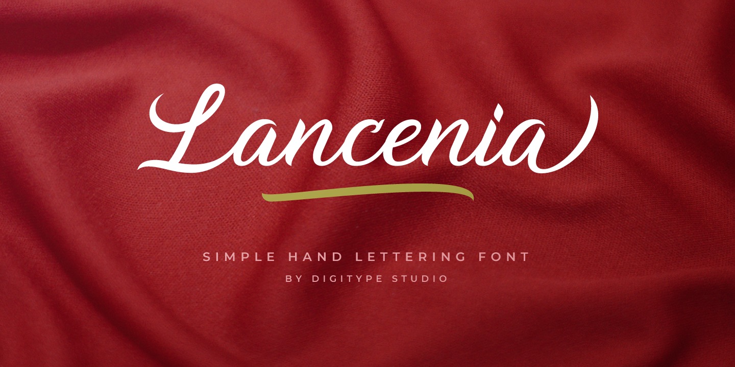 Beispiel einer Lancenia-Schriftart #1